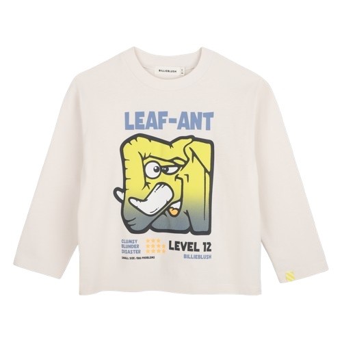 T-shirt manica lunga con stampa a rilievo