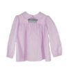 Completo camicia con fiorellini ricamati e coulotte