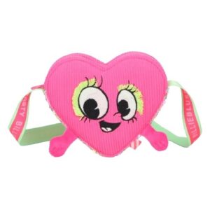 Borsa a cuore in velluto con tracolla