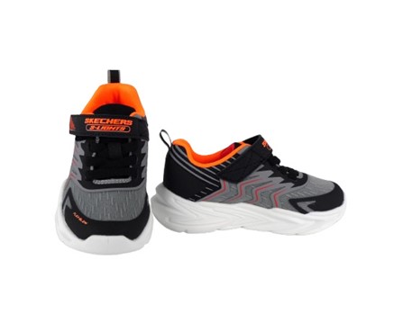 EA2BDD36B5D009ACC4C93B85F77C4EAD_ Scarpa ginnica con finti lacci e velcro con led