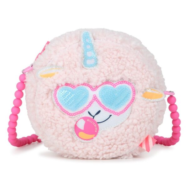 Borsa boucle' con tracolla perline