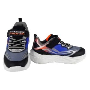 Scarpa ginnica con finti lacci e velcro con led