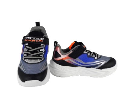 F956D60E2EAB17B921F5FA3E1B270646_ Scarpa ginnica con finti lacci e velcro con led