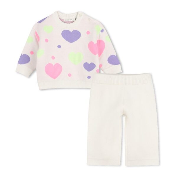 Completo maglione con cuori e pantalone