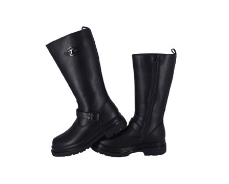 Stivale alto in ecopelle con zip