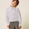 Camica in cotone a righe