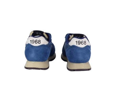 Sneaker bassa in camoscio e tessuto con doppio velcro