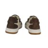 Sneaker in pelle e camoscio con lacci e zip