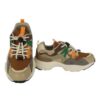 Sneaker in tessuto ed eco pelle con lacci elastici