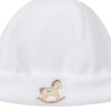 Cappellino in ciniglia con ricamo cavalluccio