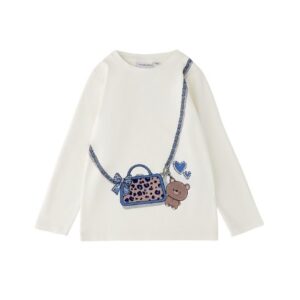 T-shirt manica lunga con stampa borsa