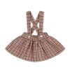 Completo t-shirt con salopette a quadri