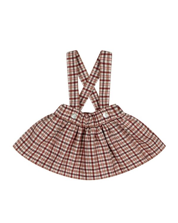 Completo t-shirt con salopette a quadri