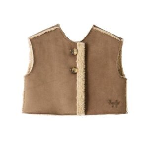 Gilet smanicato in eco-camoscio