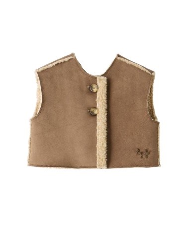 Gilet smanicato in eco-camoscio