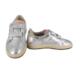 Sneaker in pelle con doppio velcro