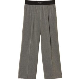 Pantalone palazzo con elastico logato