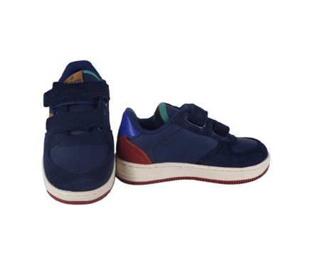 Sneaker in eco pelle e camoscio con doppio velcro
