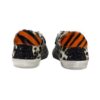 Sneaker in cavallino con lacci e zip