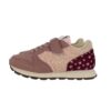 Sneaker bassa in camoscio e tessuto con velcro e lacci