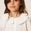 Camicia in cotone con collo ampio
