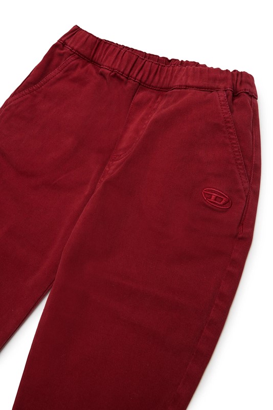 Pantalone vita elasticizzata con logo ricamato