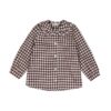 Completo camicia a quadri e gilet in lana con fiocchetti