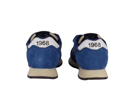 Sneaker bassa in camoscio e tessuto con velcro e lacci
