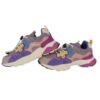 Sneaker in tessuto ed eco pelle con lacci elastici