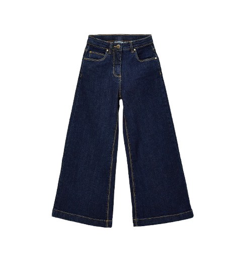 Pantalone in denim gamba larga