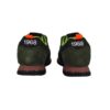 Sneaker bassa in camoscio e tessuto con doppio velcro