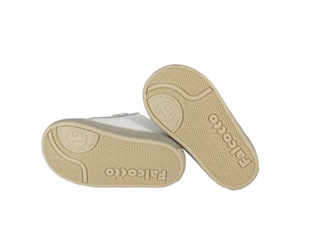 Sneaker primo passo in pelle con doppio velcro
