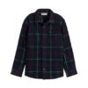 Camicia a quadri in velluto a coste con logo sul retro