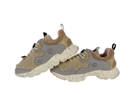 1455AE1F98019D80AAD717B2F0D6E44E_ Sneaker in tessuto ed eco pelle con lacci elastici