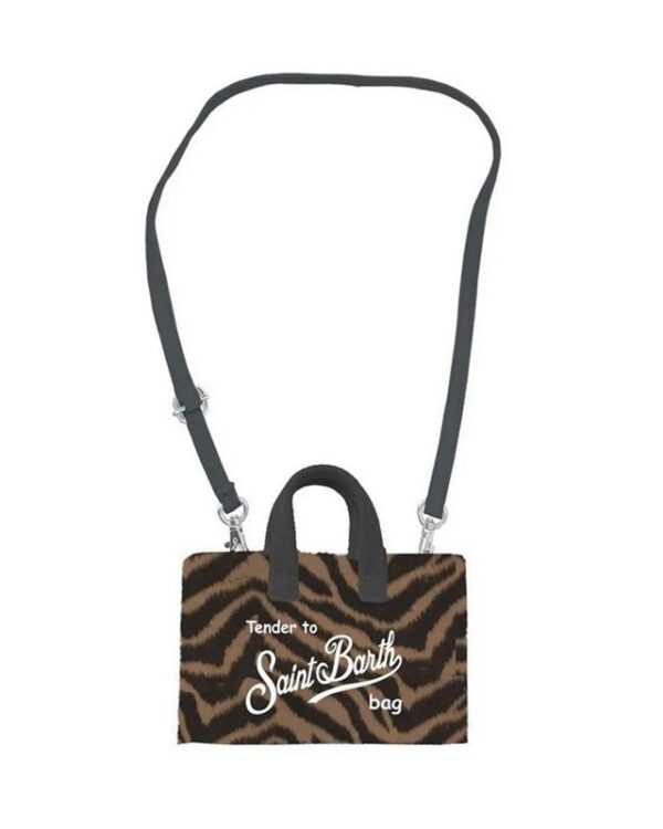 1468039C032FB8B97AFE5B729682542A_ Phone bag in feltro fantasia zebrata con tracolla