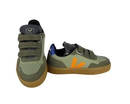 14AB814CF63EAE64D9F256B6D024DA96_ Sneaker in pelle e camoscio con triplo velcro