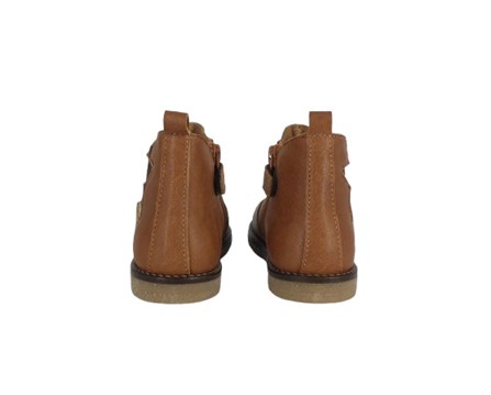 Stivaletto in pelle con elastico e zip