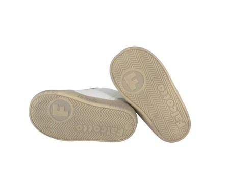 Sneaker primo passo in pelle e camoscio con lacci
