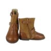 Stivaletto in pelle e camoscio con zip