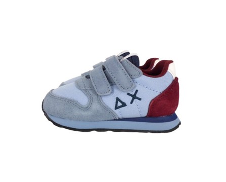 18C0314D9B12862A8A1F272C8F229296_ Sneaker bassa in camoscio e tessuto con doppio velcro