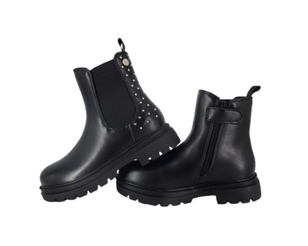 Stivaletto in eco pelle con borchie