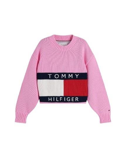 Maglione con maxi logo