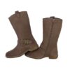 Stivale in pelle scamosciata con zip