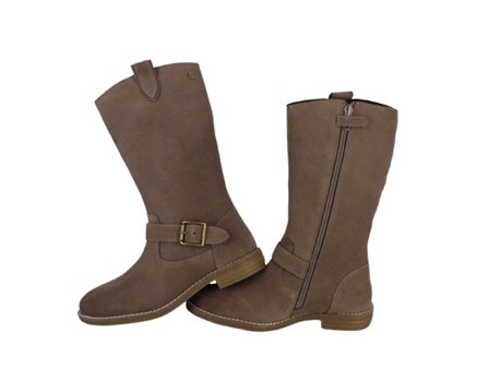 Stivale in pelle scamosciata con zip