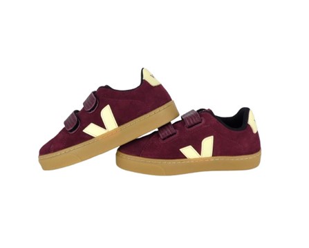 Sneaker in pelle scamosciata con doppio velcro