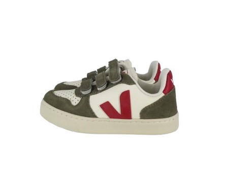 218C8FB1C527AC7B24CE2D9349C844F3_ Sneaker in pelle e camoscio con triplo velcro
