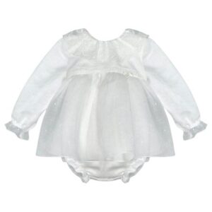 Vestito con coulotte con dettagli in pizzo