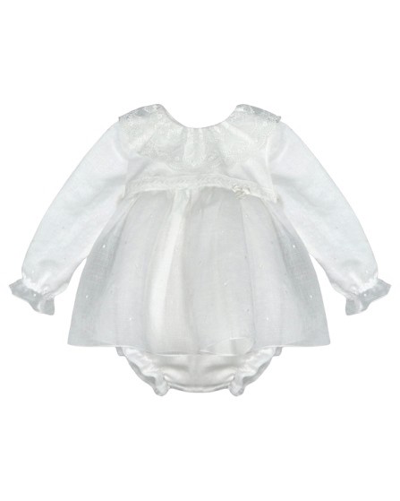 Vestito con coulotte con dettagli in pizzo