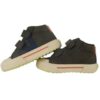 Sneaker alta in eco pelle con doppio velcro