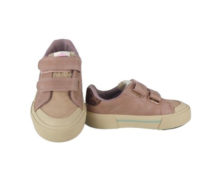 Sneaker in eco pelle con doppio velcro